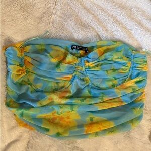 Zara Multicolor Tie-Dye Tube Top